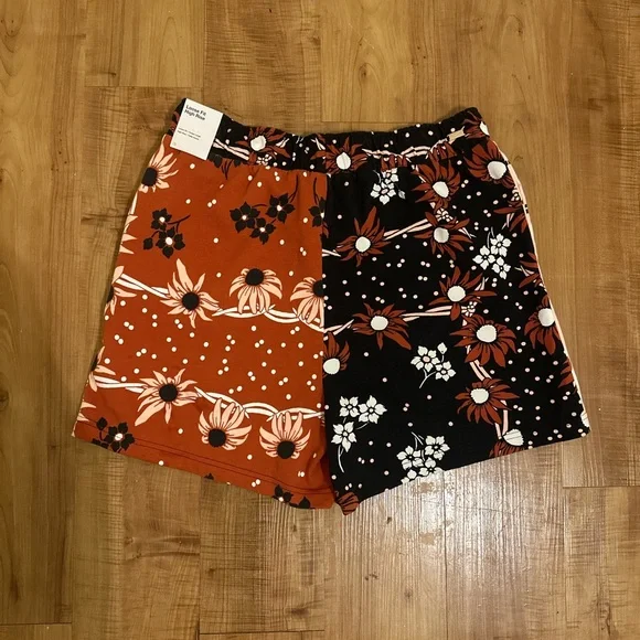 Nike Pink and Orange High Waist Floral Shorts - Picture 2 of 5